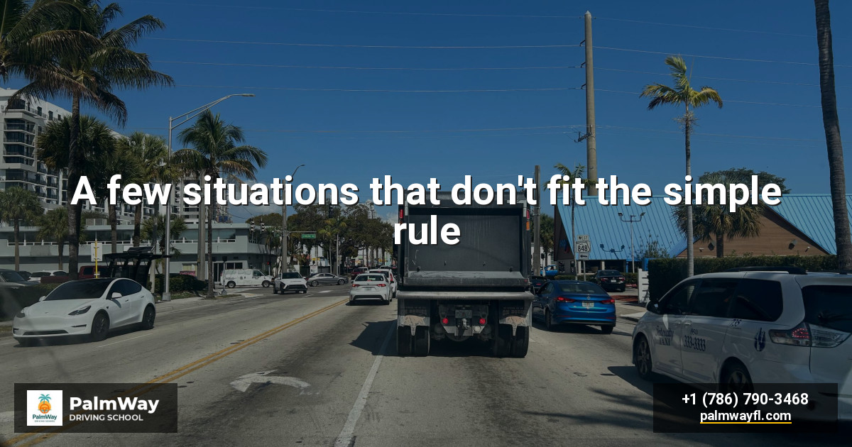 A few situations that don't fit the simple rule