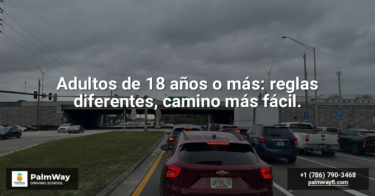 Adultos de 18 años o más: reglas diferentes, camino más fácil.