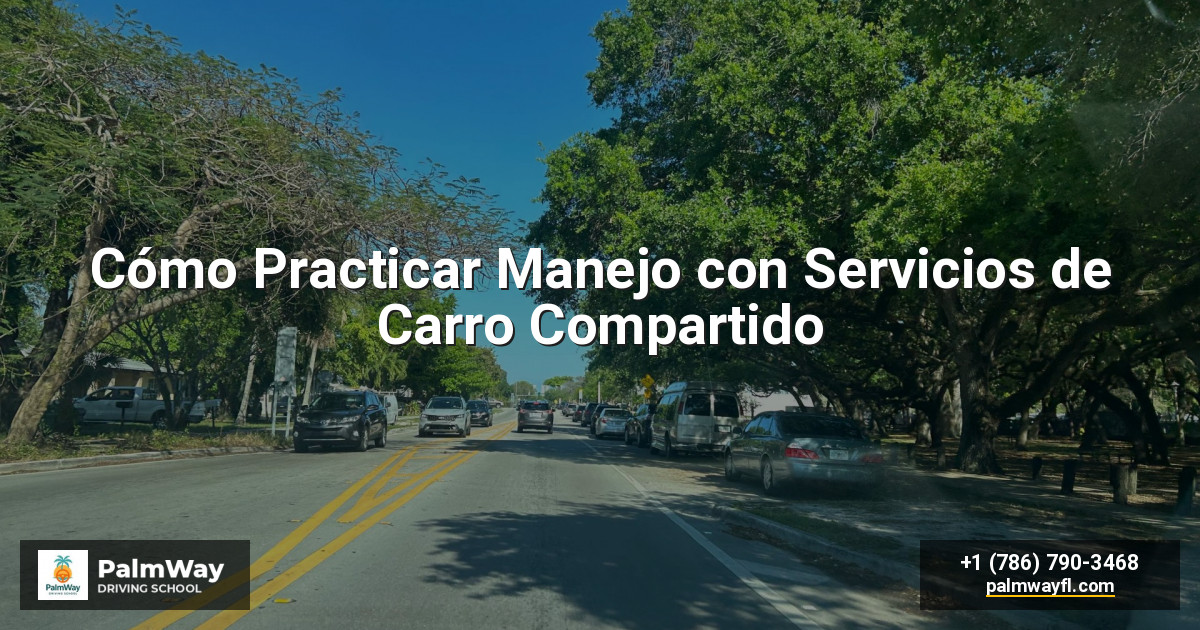 Cómo Practicar Manejo con Servicios de Carro Compartido