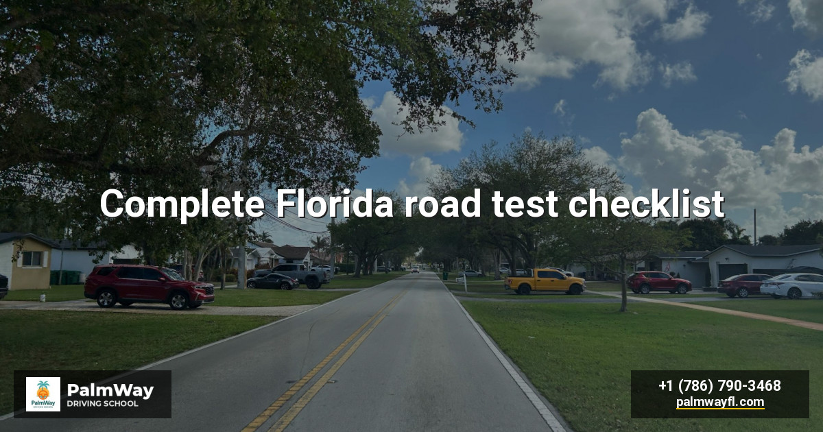 Lista completa para el examen de manejo de Florida