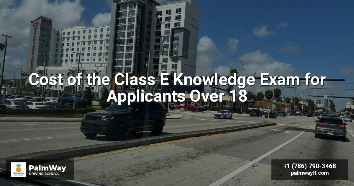 Cost of the Class E Knowledge Exam for Applicants Over 18