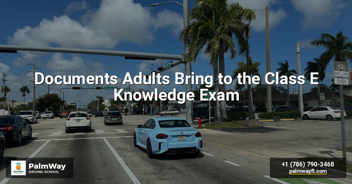 Documents Adults Bring to the Class E Knowledge Exam