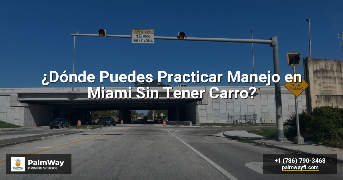 ¿Dónde Puedes Practicar Manejo en Miami Sin Tener Carro?