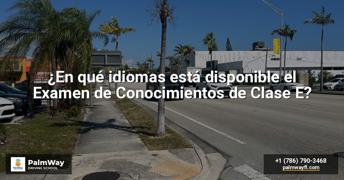¿En qué idiomas está disponible el Examen de Conocimientos de Clase E?