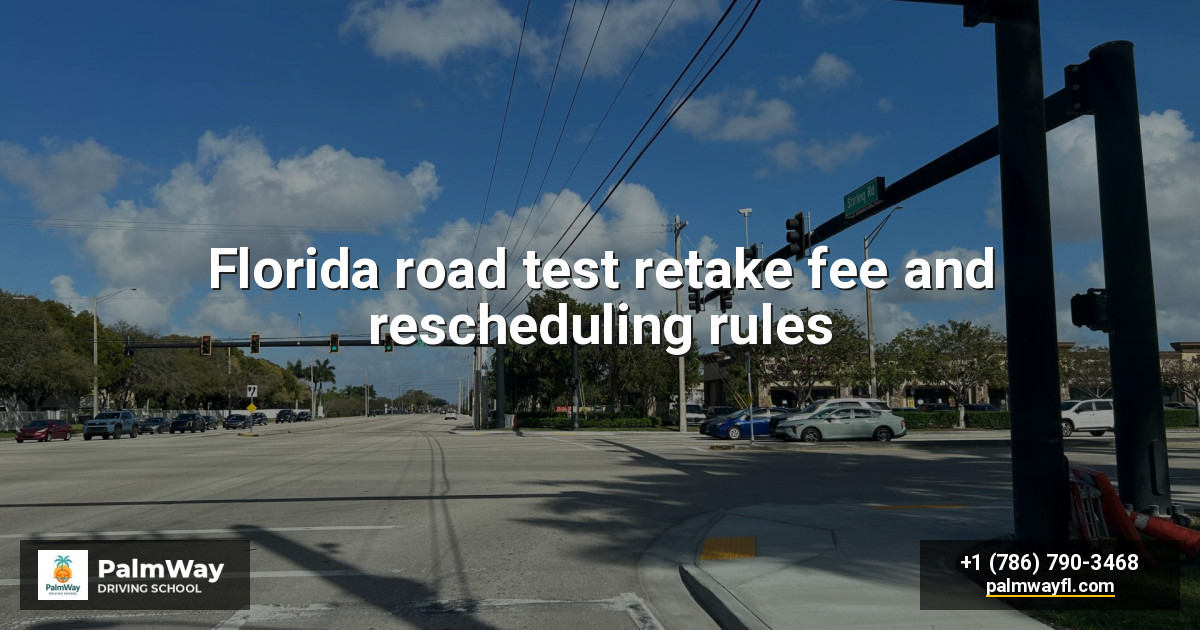 Tarifa por repetir el examen de manejo de Florida y reglas de reprogramación