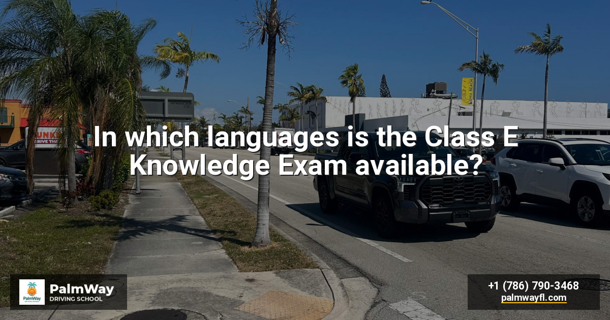 In which languages is the Class E Knowledge Exam available?