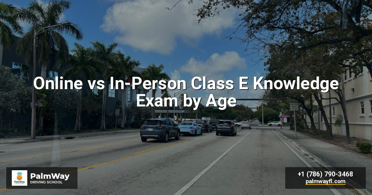 Online vs In-Person Class E Knowledge Exam by Age