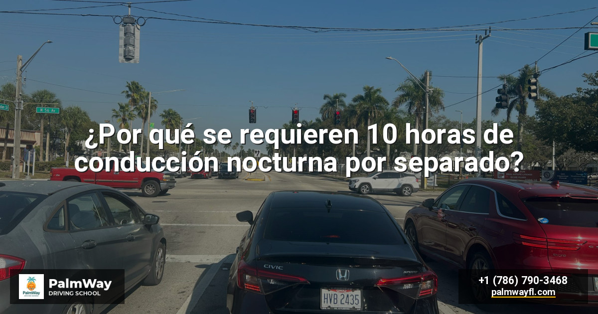 ¿Por qué se requieren 10 horas de conducción nocturna por separado?