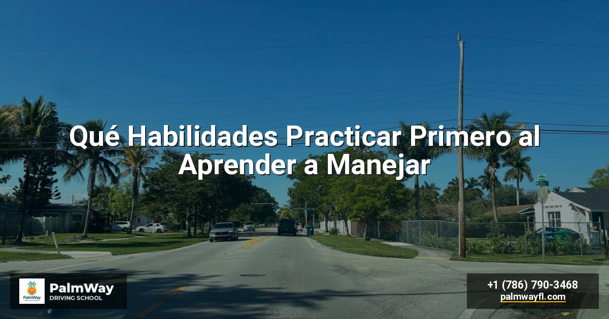 Qué Habilidades Practicar Primero al Aprender a Manejar