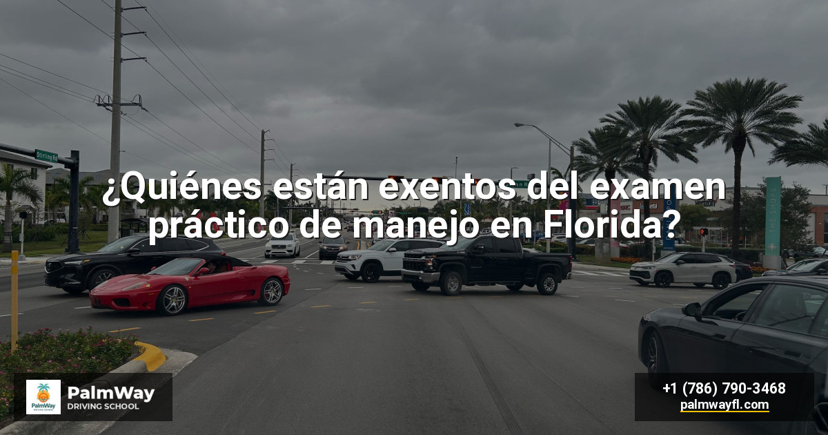 ¿Quiénes están exentos del examen práctico de manejo en Florida?