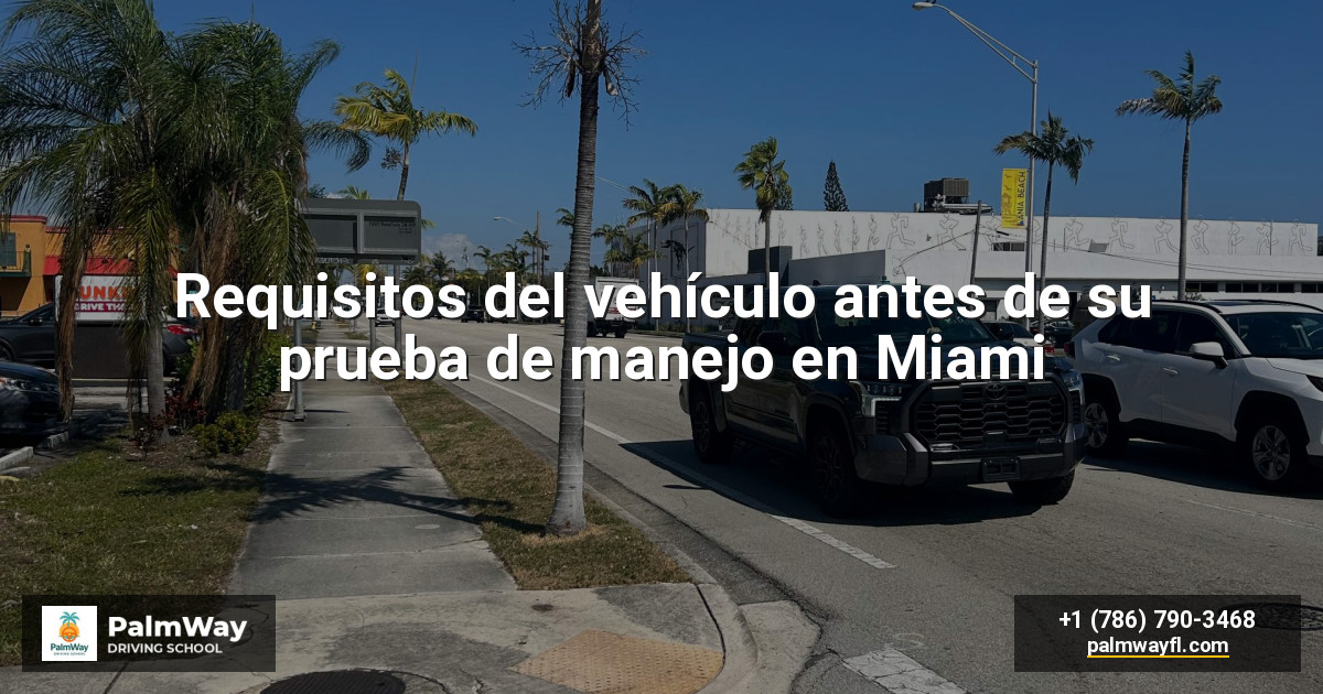 Requisitos del vehículo antes de su prueba de manejo en Miami