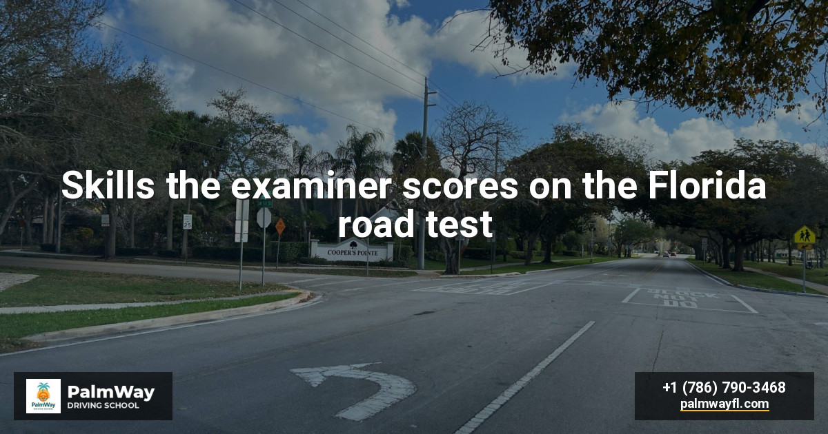Habilidades que califica el examinador en el examen de manejo de Florida
