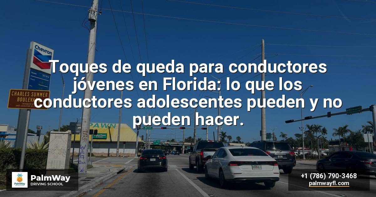 Toques de queda para conductores jóvenes en Florida: lo que los conductores adolescentes pueden y no pueden hacer.