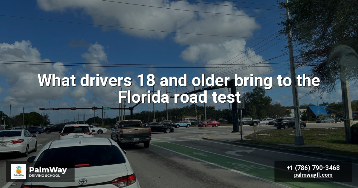 Qué llevan al examen de manejo de Florida los conductores de 18 años o más