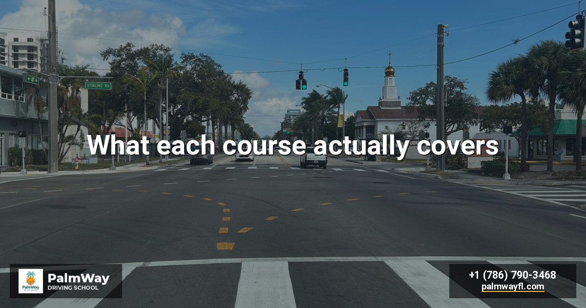 What each course actually covers