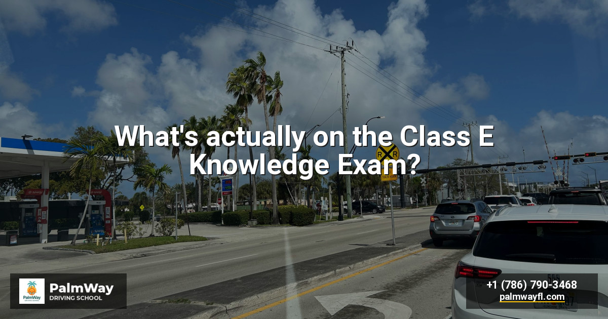 What's actually on the Class E Knowledge Exam?