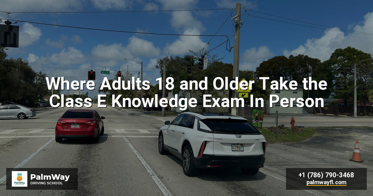 Where Adults 18 and Older Take the Class E Knowledge Exam In Person