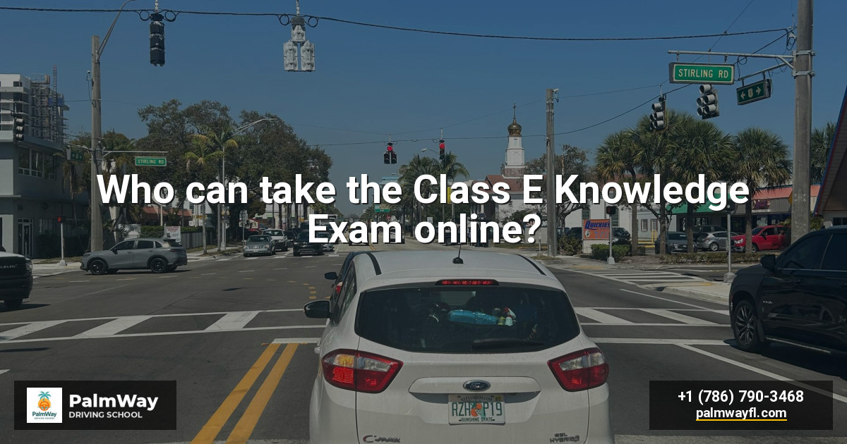 Who can take the Class E Knowledge Exam online?