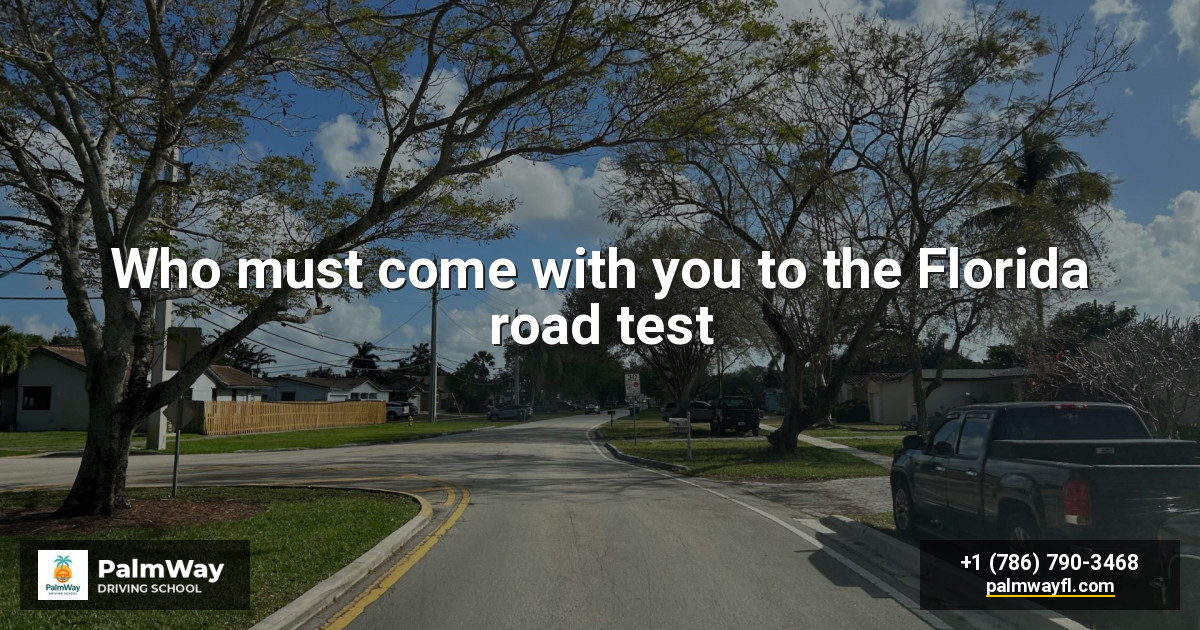 Quién debe acompañarte al examen de manejo de Florida