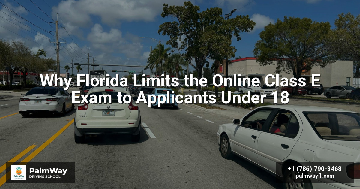 Why Florida Limits the Online Class E Exam to Applicants Under 18