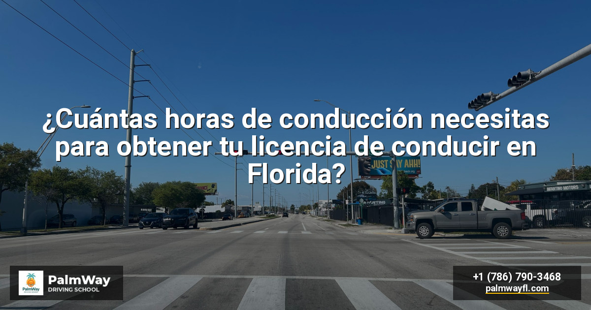 ¿Cuántas horas de conducción necesitas para obtener tu licencia de conducir en Florida?